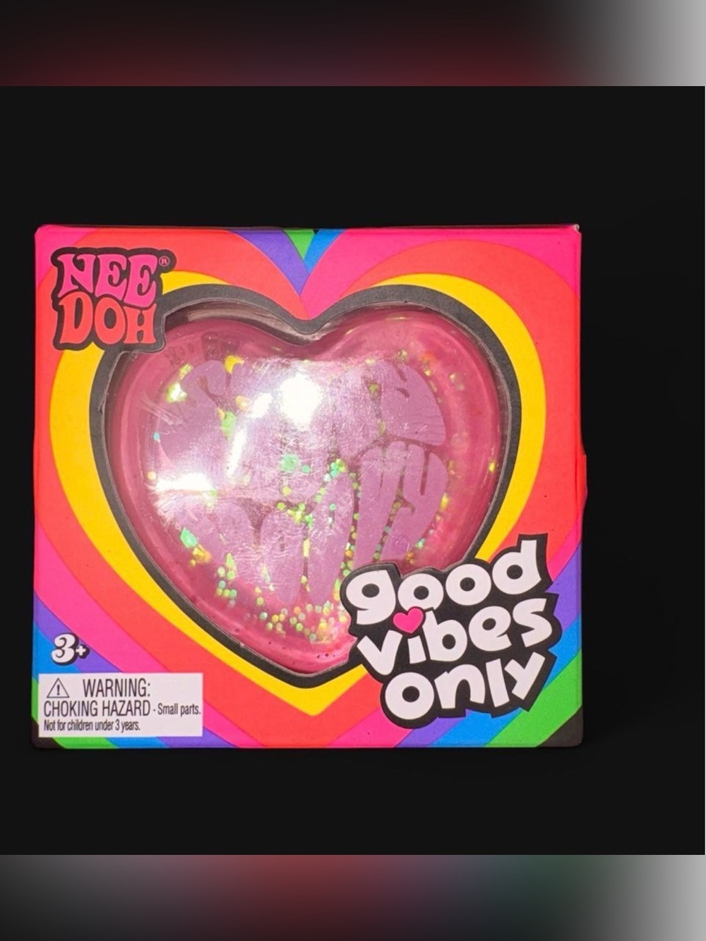 NeeDoh Good Vibes Only Pink Heart Squishy!!!